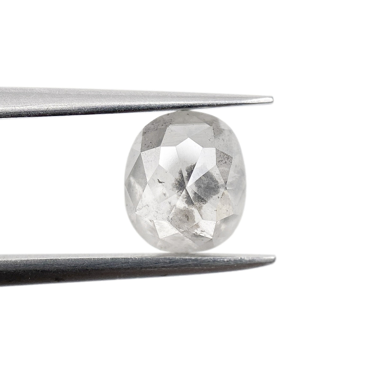 1.33ct | Salt & Pepper Oval Shape Rose Cut Diamond - Modern Rustic Diamond