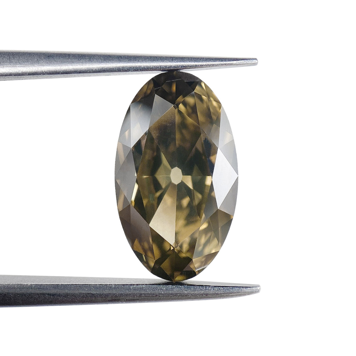 2.49ct | Fancy Dark Brown-Greenish Yellow SI2 Oval Shape Old Mine Cut Diamond (GIA) - Modern Rustic Diamond