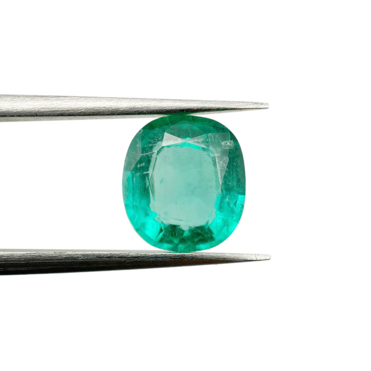 2.26ct | Brilliant Cut Cushion Shape Brazil Emerald - Modern Rustic Diamond