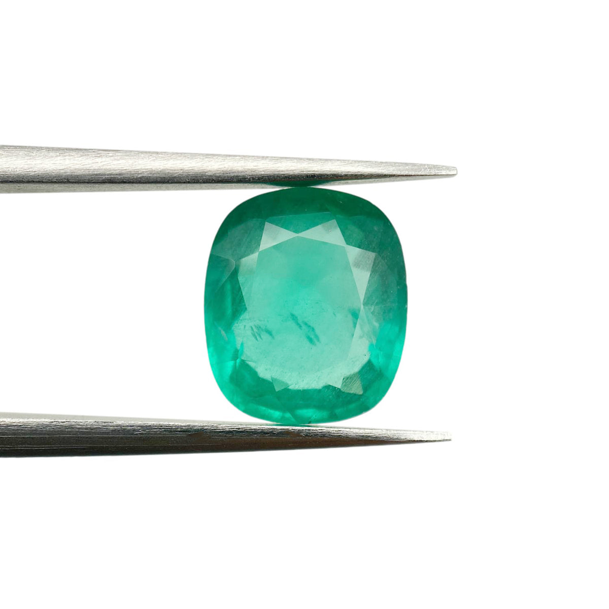 2.33ct | Brilliant Cut Cushion Shape Brazil Emerald - Modern Rustic Diamond