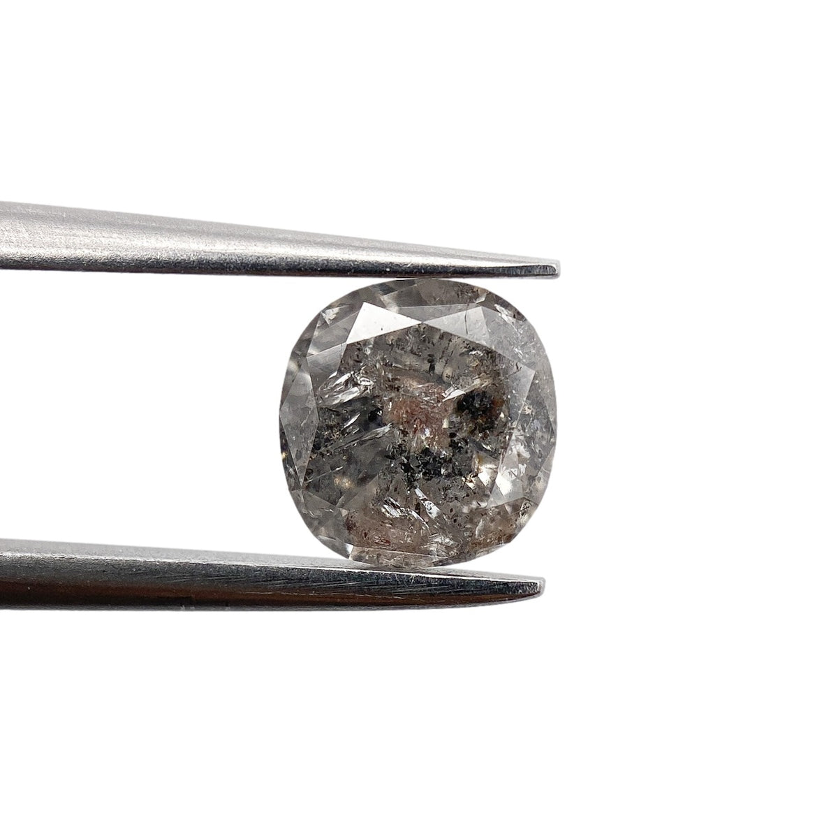 1.03ct | Salt &amp; Pepper Cushion Shape Brilliant Cut Diamond - Modern Rustic Diamond