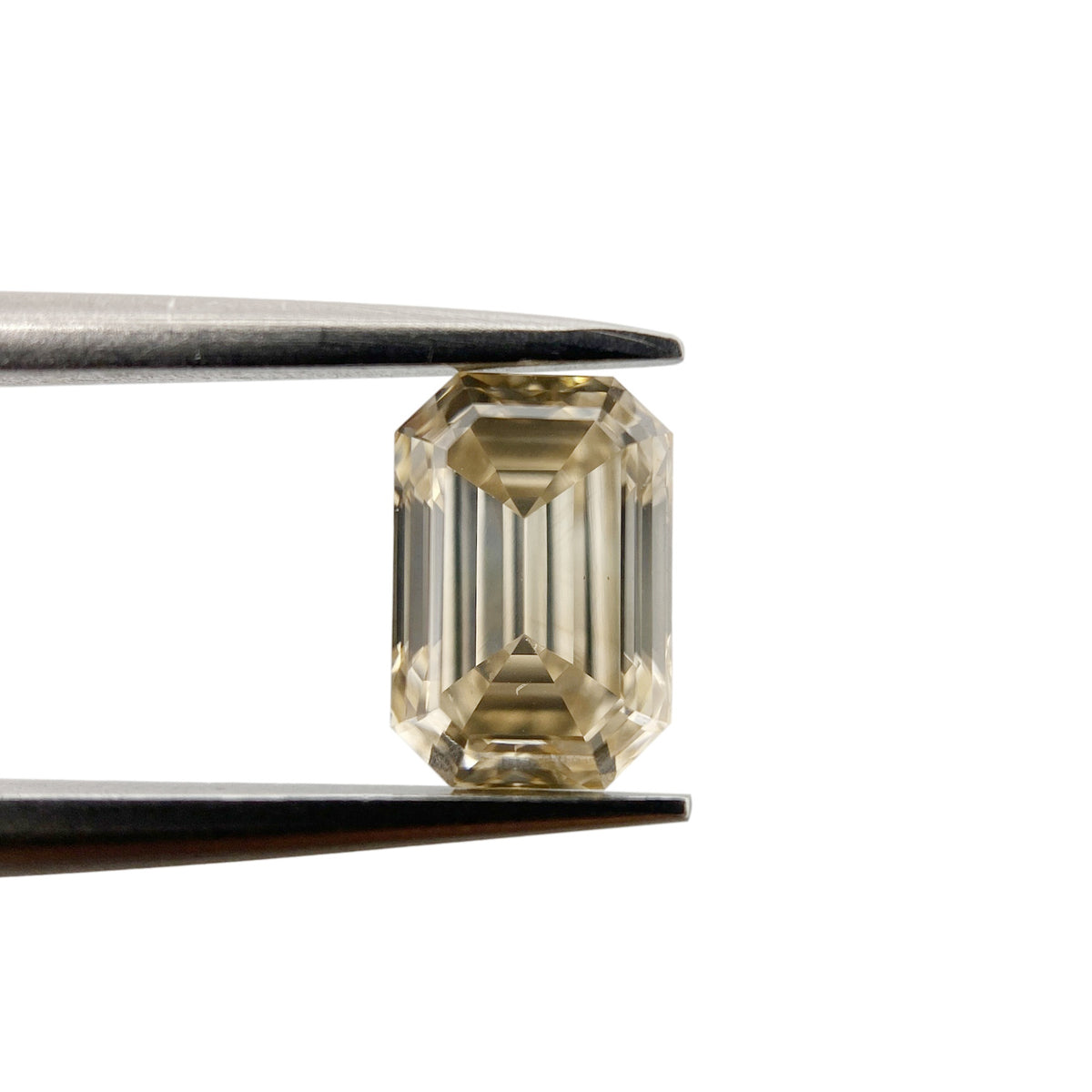 1.00ct | Champagne VVS Emerald Shape Step Cut Diamond - Modern Rustic Diamond