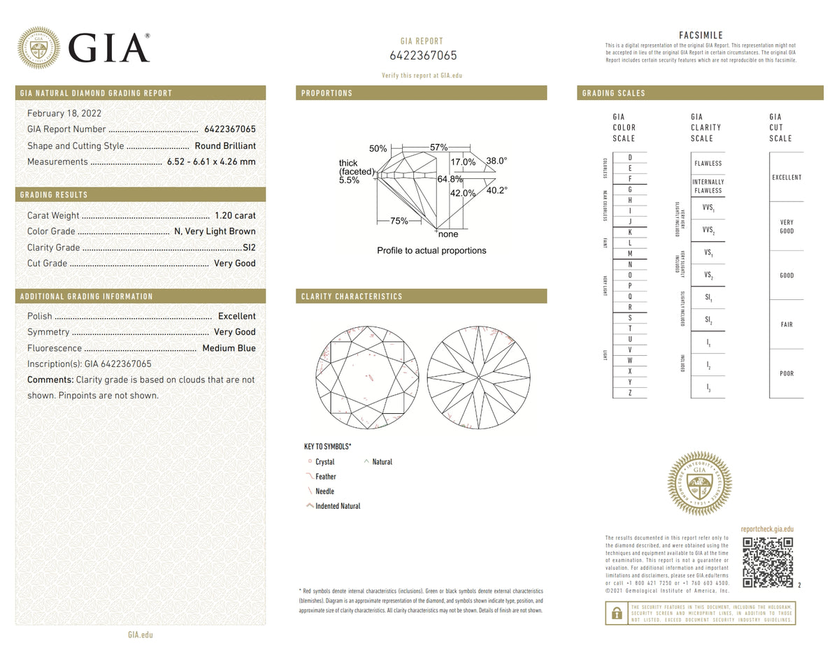 1.20ct | N/SI2 Round Shape Brilliant Cut Diamond (GIA) - Modern Rustic Diamond