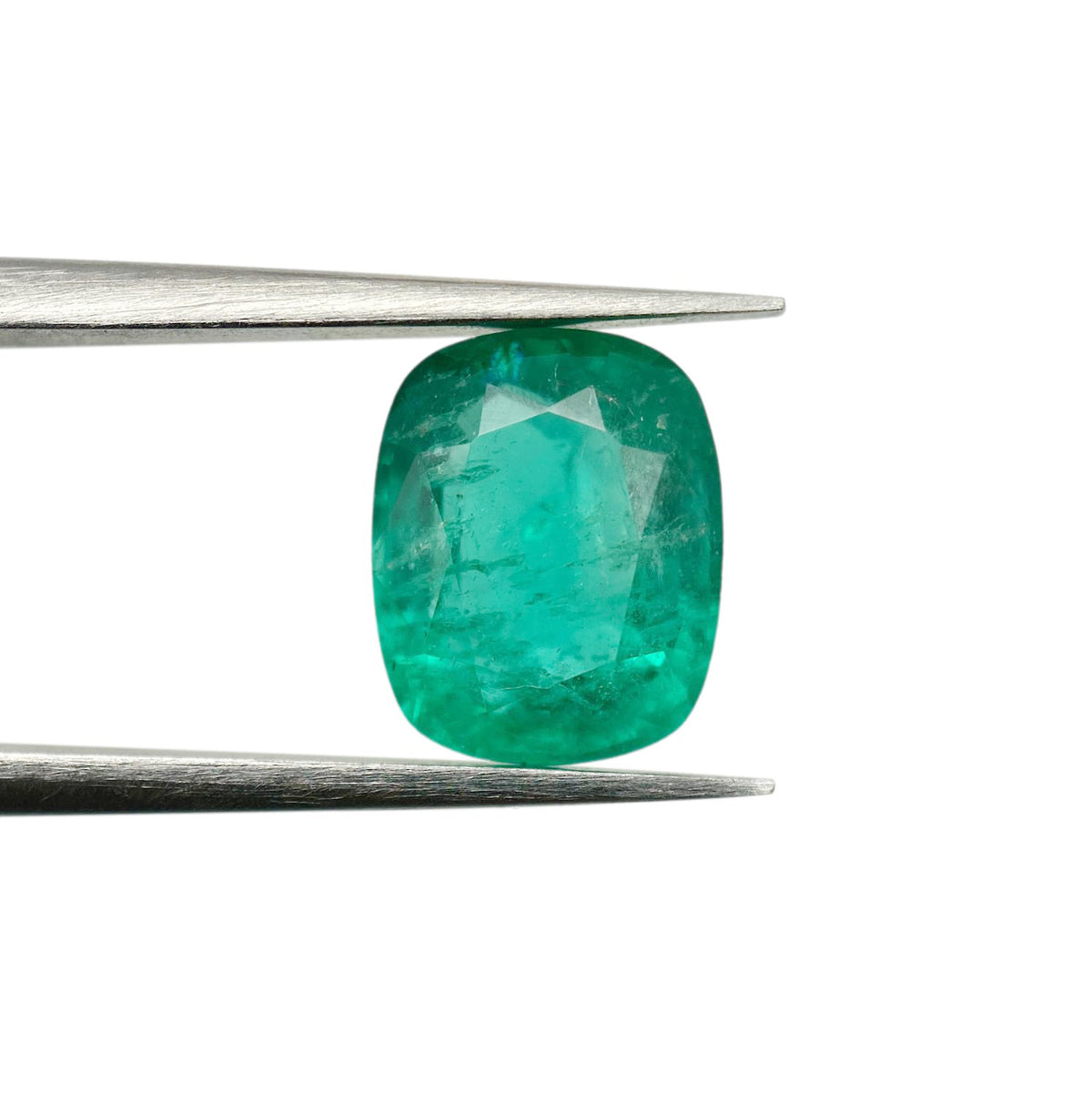 2.46ct | Brilliant Cut Cushion Shape Brazil Emerald - Modern Rustic Diamond