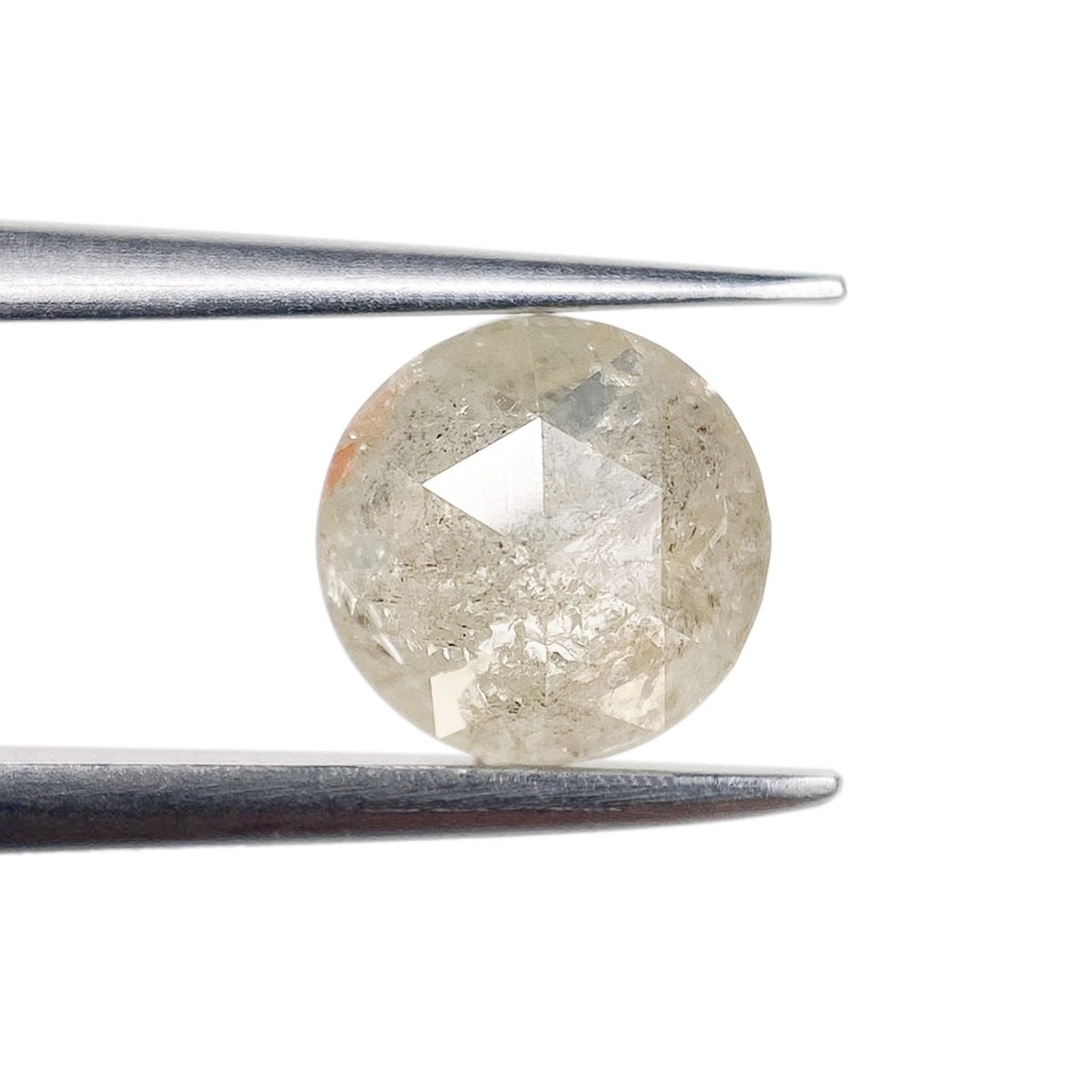 1.13ct | Salt &amp; Pepper Round Shape Rose Cut Diamond - Modern Rustic Diamond