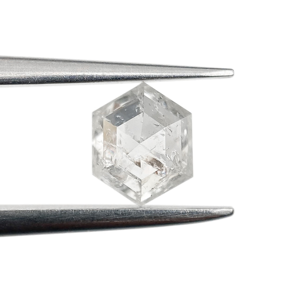 0.66ct | Rustic Hexagon Shape Rose Cut Diamond - Modern Rustic Diamond
