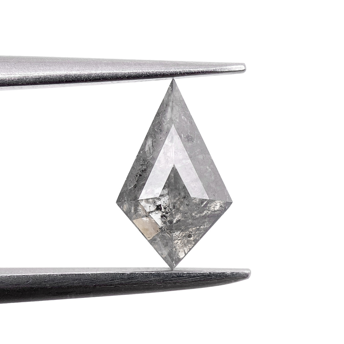 0.62ct | Salt &amp; Pepper Kite Shape Step Cut Diamond - Modern Rustic Diamond