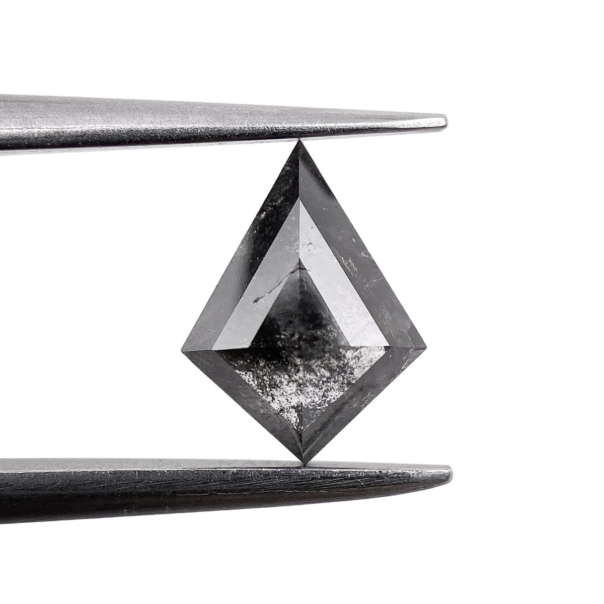 0.76ct | Salt &amp; Pepper Kite Shape Step Cut Diamond - Modern Rustic Diamond
