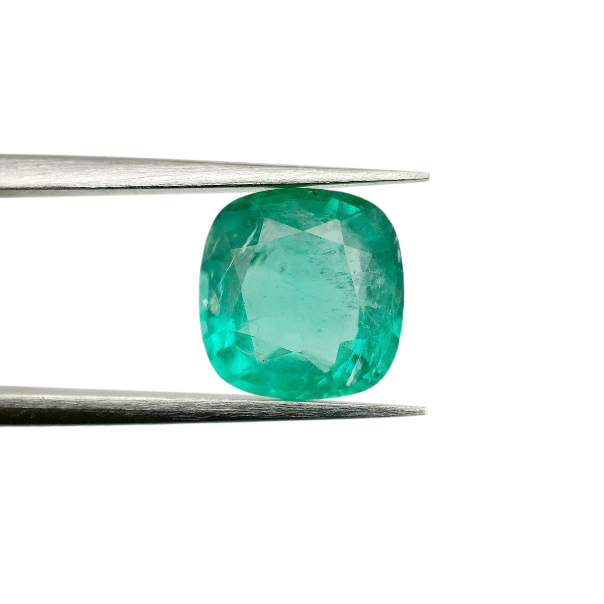 2.88ct | Brilliant Cut Cushion Shape Brazil Emerald - Modern Rustic Diamond