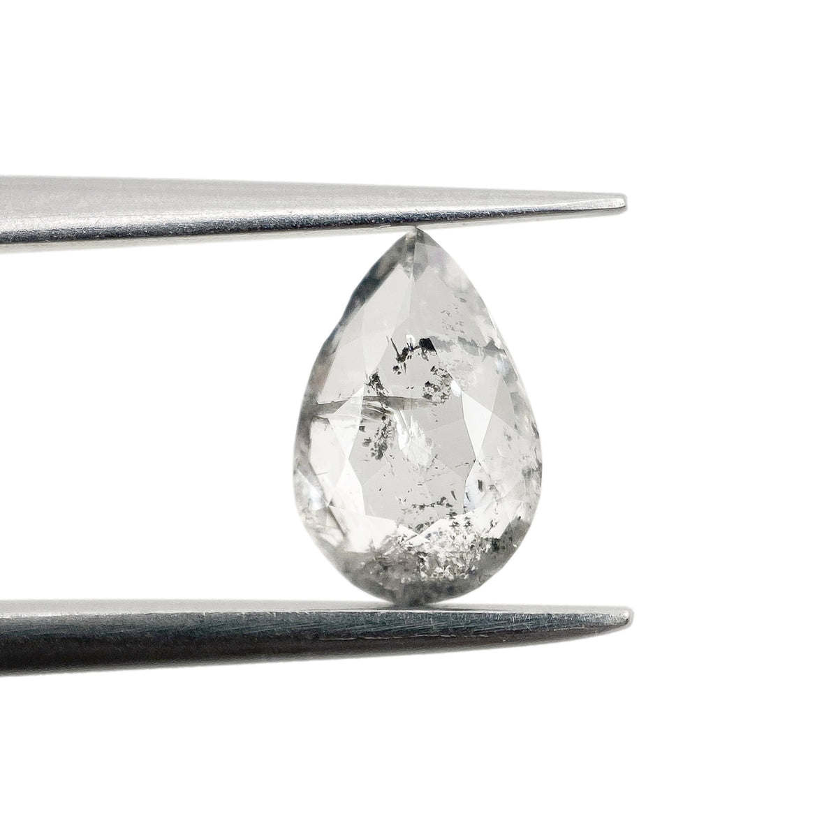 0.77ct | Rustic Pear Shape Rose Cut Diamond - Modern Rustic Diamond