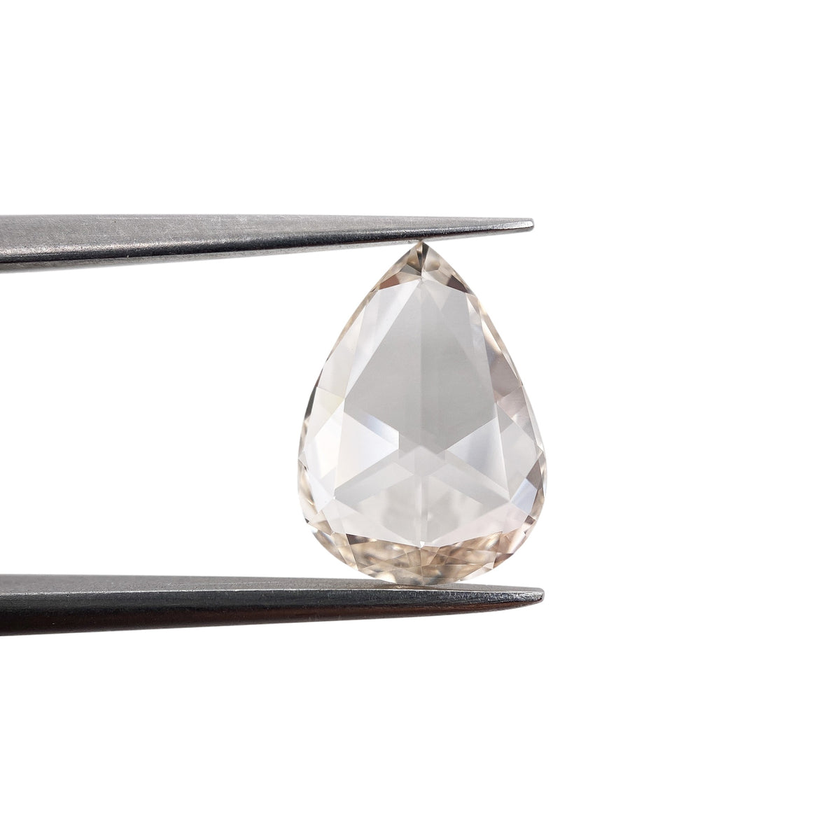 2.50ct | Champagne VVS Pear Shape Rose Cut Diamond - Modern Rustic Diamond