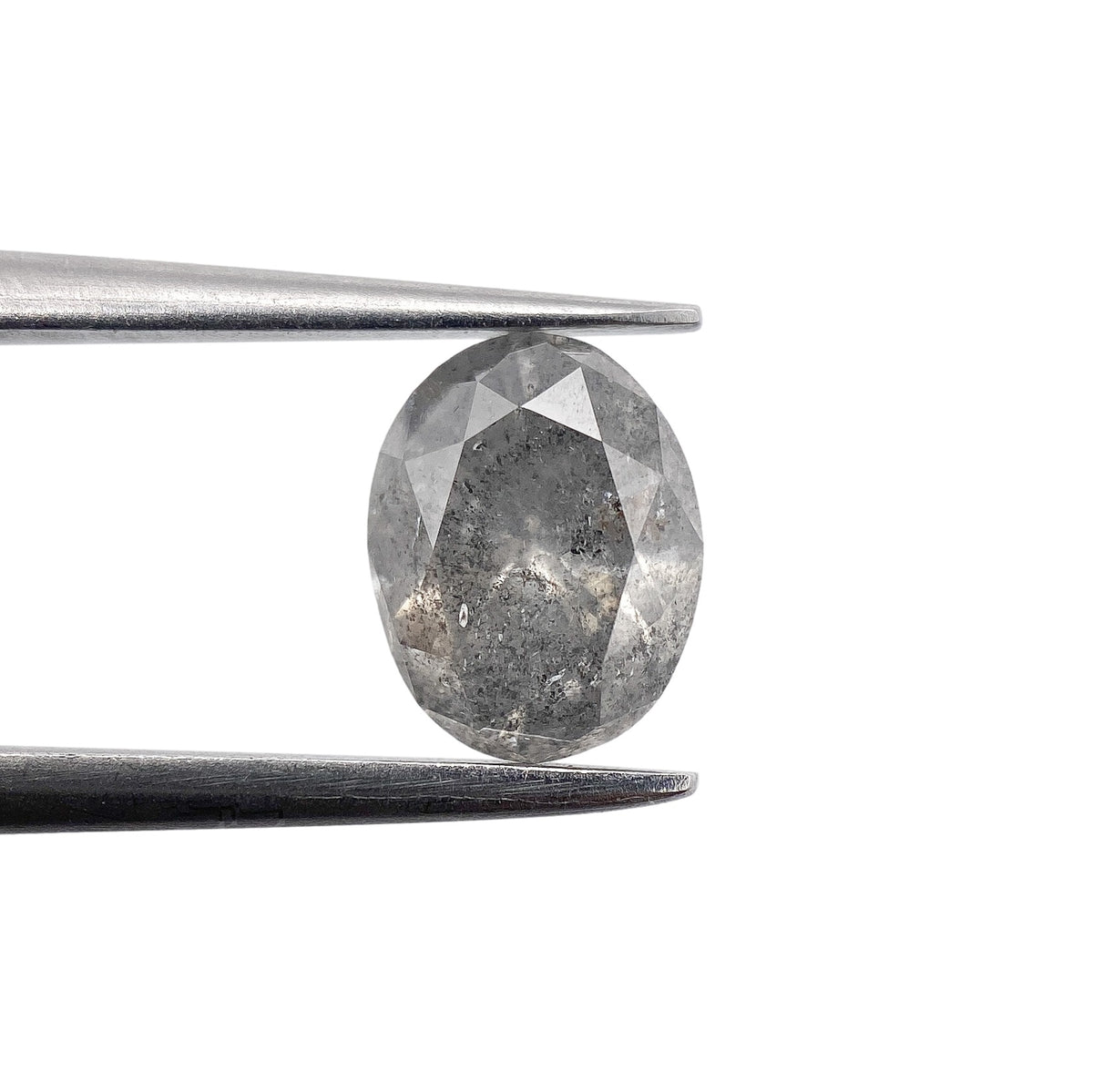 1.13ct | Salt &amp; Pepper Oval Shape Brilliant Cut Diamond - Modern Rustic Diamond