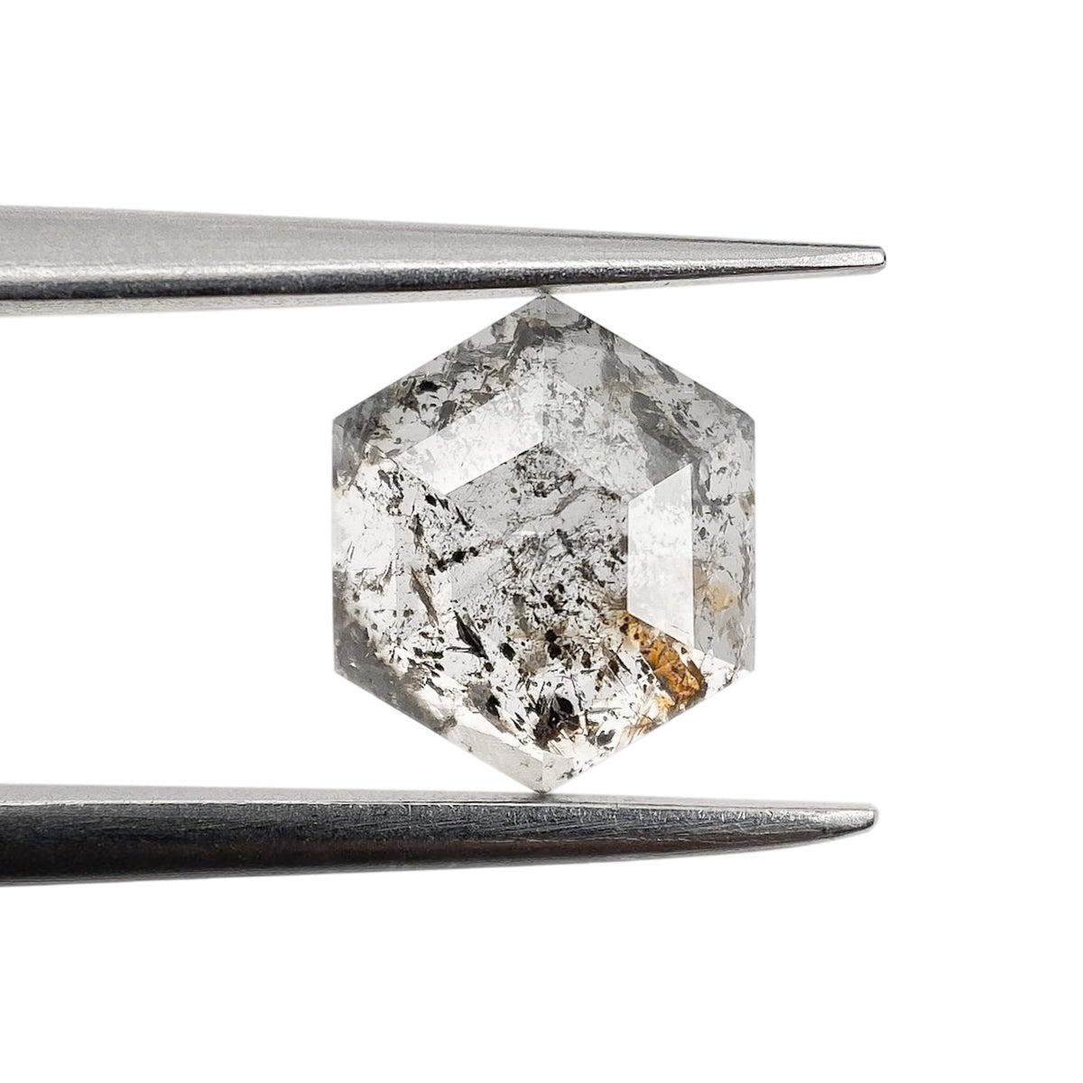 0.98ct | Rustic Hexagon Shape Rose Cut Diamond - Modern Rustic Diamond