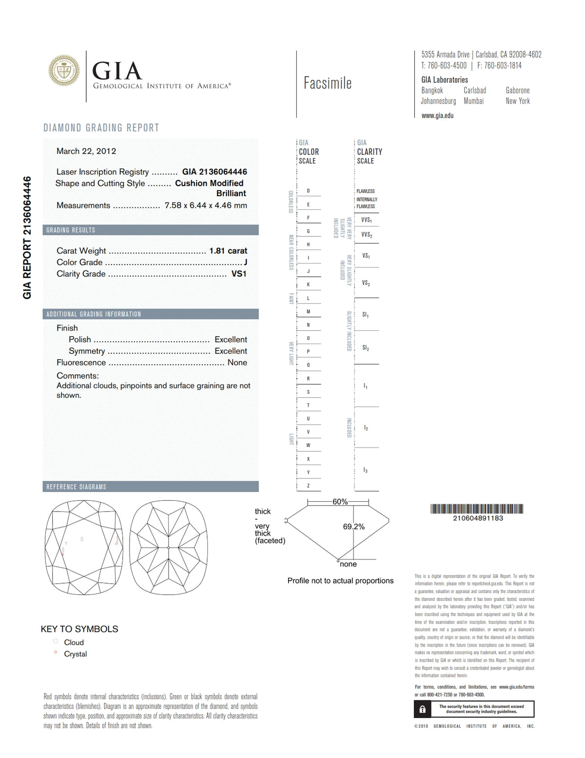 1.81ct | J/VS1 Cushion Shape Brilliant Cut Diamond (GIA) - Modern Rustic Diamond