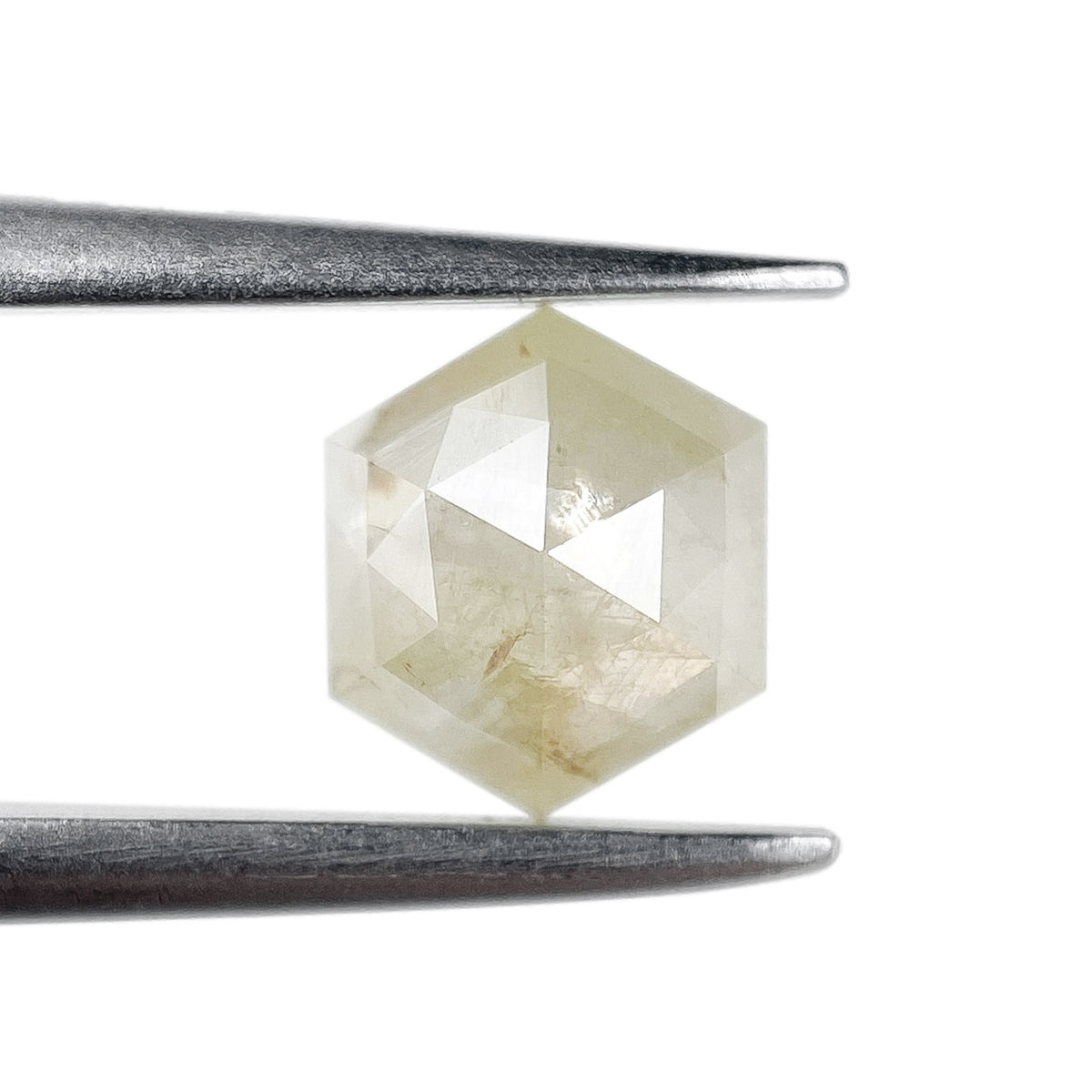 0.71ct | Rstc/ Hexagon Shape Rose Cut Diamond - Modern Rustic Diamond