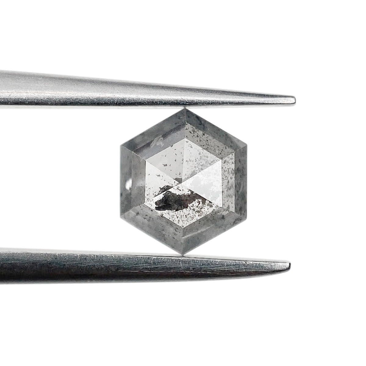 0.57ct | Rustic  Hexagon Shape Rose Cut Diamond - Modern Rustic Diamond
