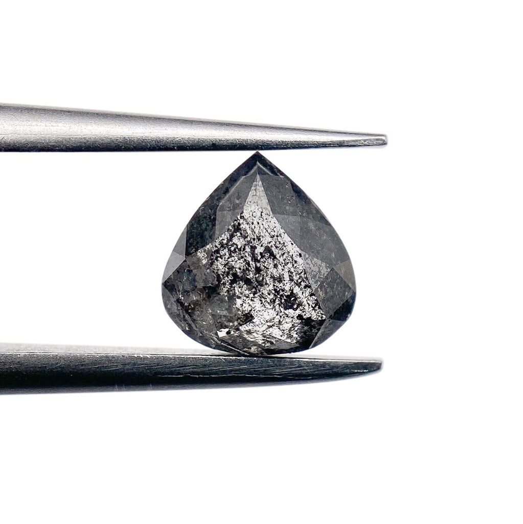 0.84ct | Rustic  Pear Shape Rose Cut Diamond - Modern Rustic Diamond