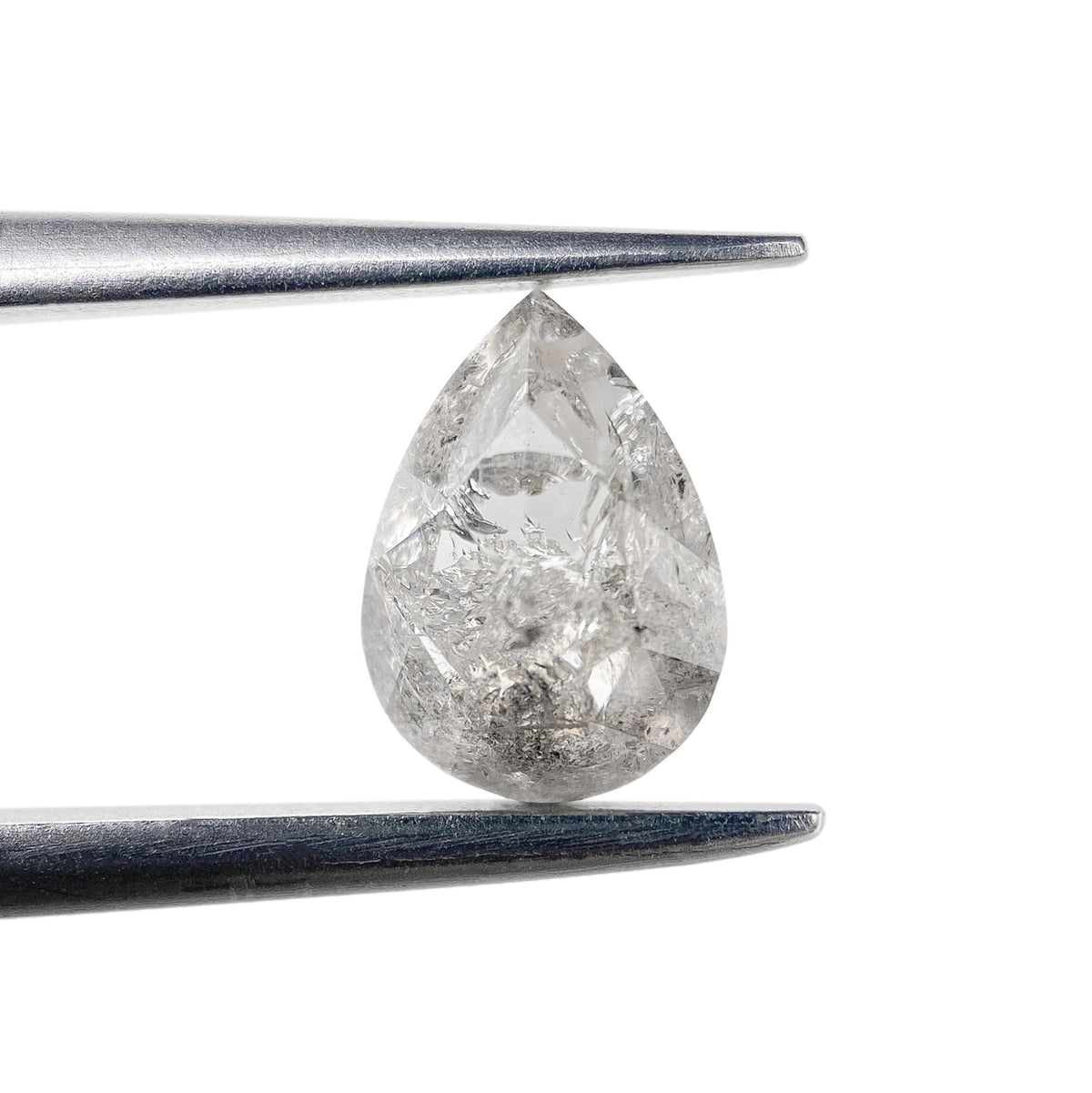 0.83ct | Rustic  Pear Shape Rose Cut Diamond - Modern Rustic Diamond