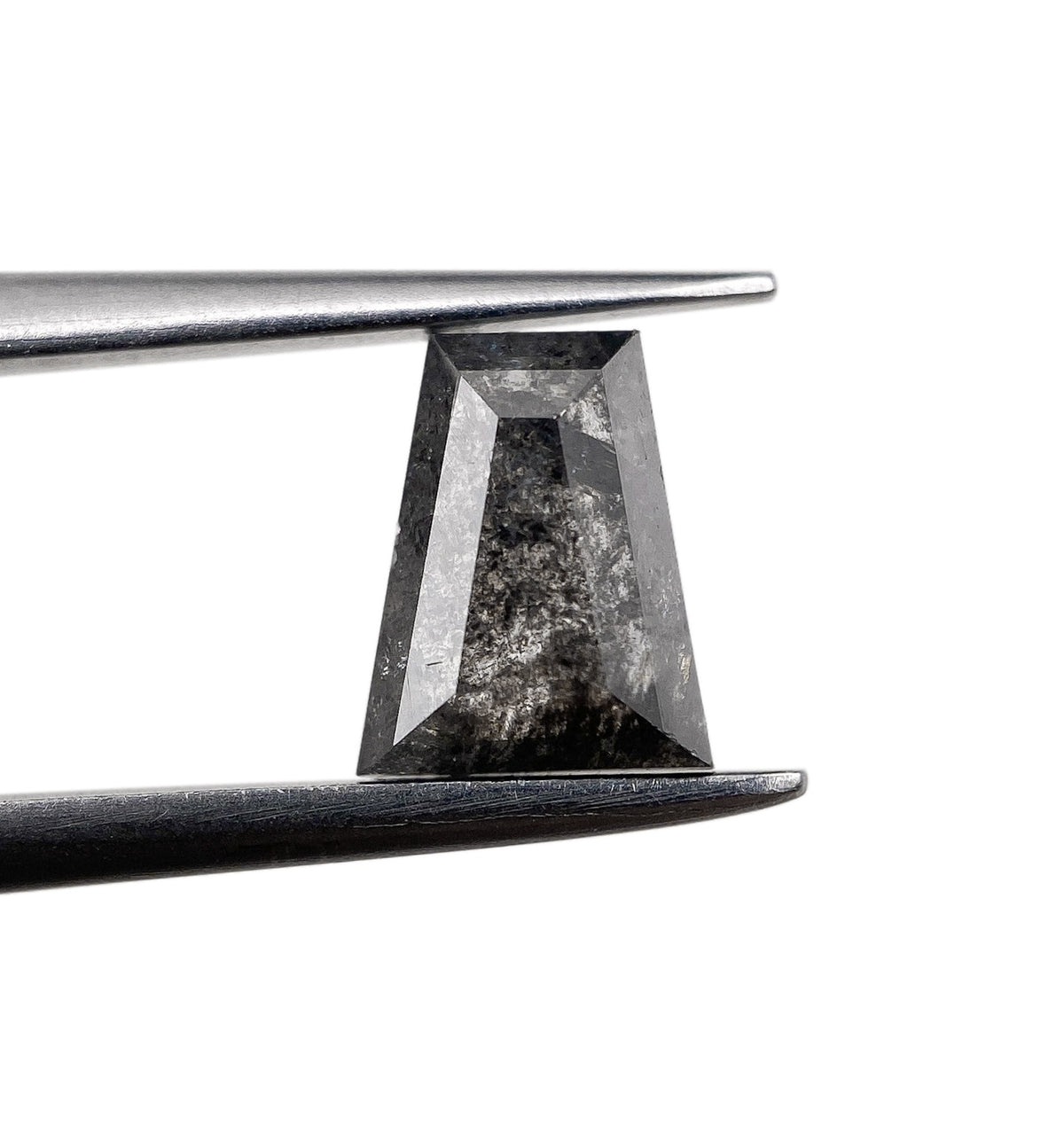 1.00ct | Salt &amp; Pepper Trapezoid Shape Step Cut Diamond - Modern Rustic Diamond