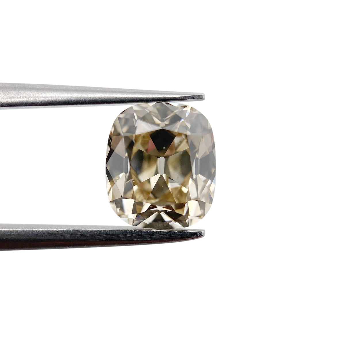 1.74ct | Light Brown SI1 Cushion Shape Old Mine Cut Diamond (GIA) - Modern Rustic Diamond
