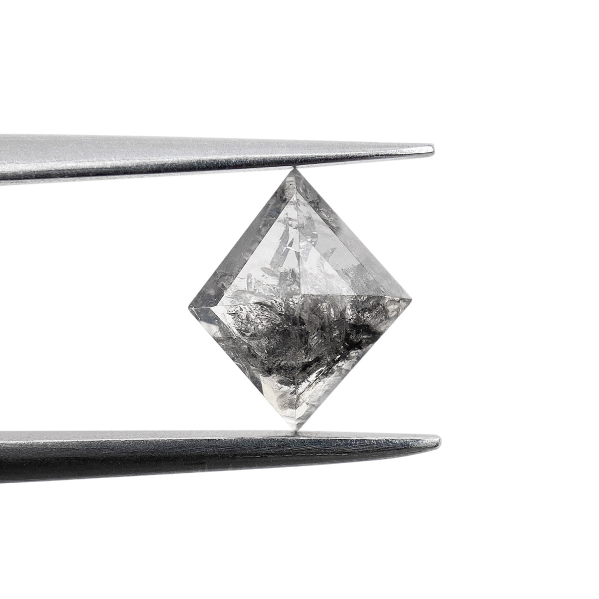 0.80ct | Salt &amp; Pepper Kite Shape Step Cut Diamond - Modern Rustic Diamond
