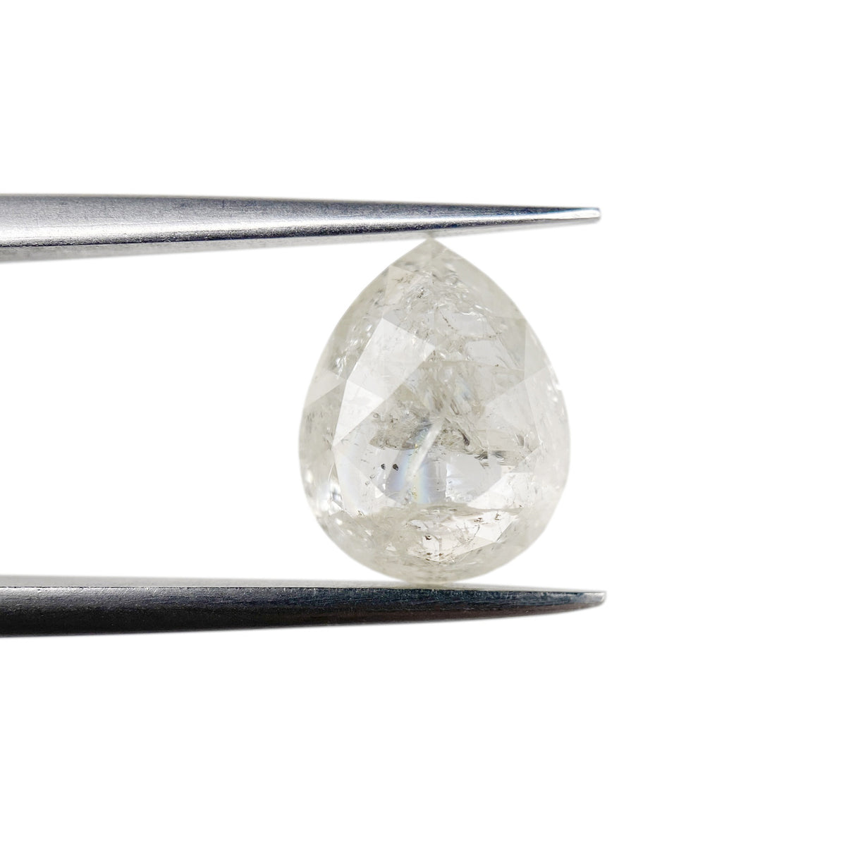2.13ct | Rustic Pear Shape Rose Cut Diamond - Modern Rustic Diamond