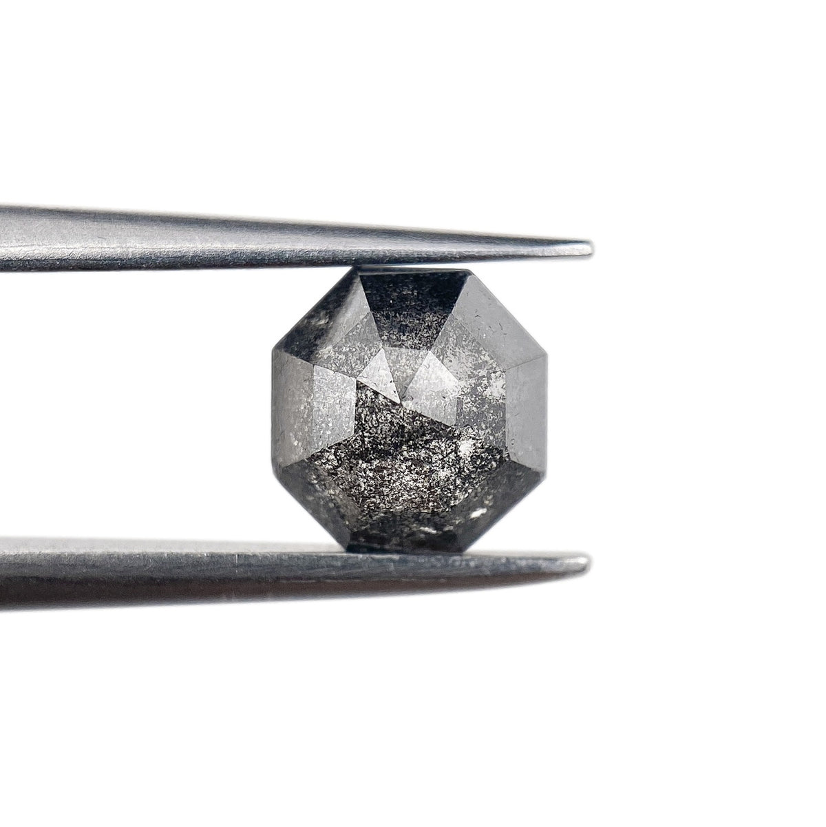 1.18ct | Salt &amp; Pepper Octagonal Shape Step Cut Diamond - Modern Rustic Diamond