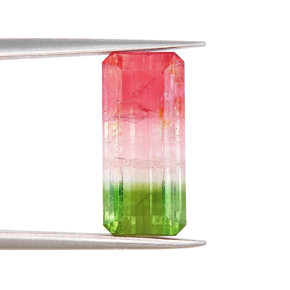 5.14ct |  Emerald Shape Step Cut Tourmaline - Modern Rustic Diamond