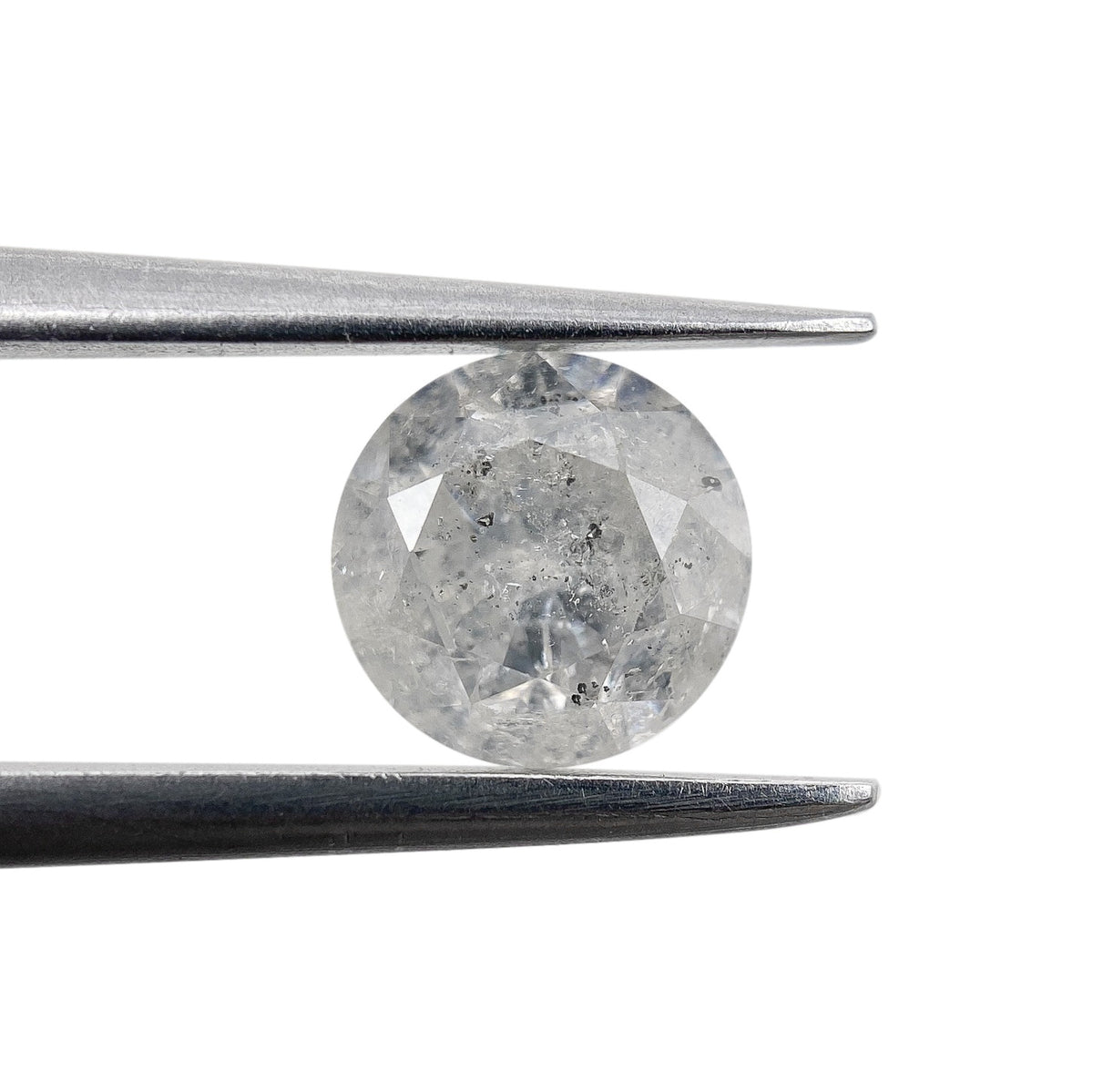 1.04ct | Salt &amp; Pepper Round Shape Brilliant Cut Diamond - Modern Rustic Diamond