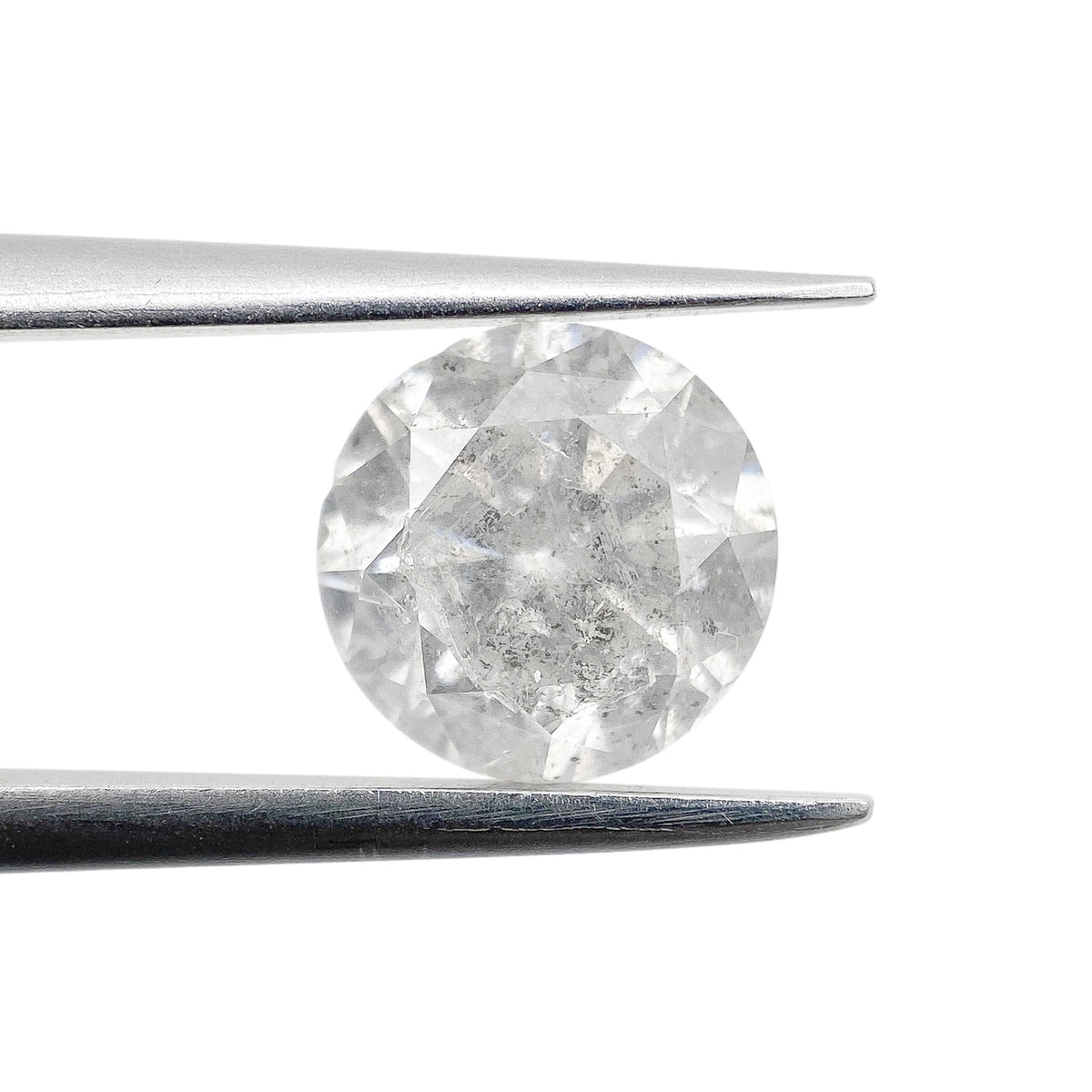 1.76ct | Salt & Pepper Round Shape Rose Cut Diamond - Modern Rustic Diamond