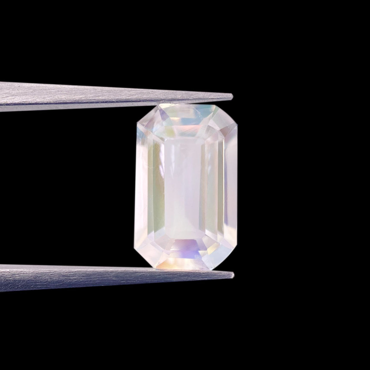 1.52ct |  Emerald Shape Step Cut Moonstone - Modern Rustic Diamond