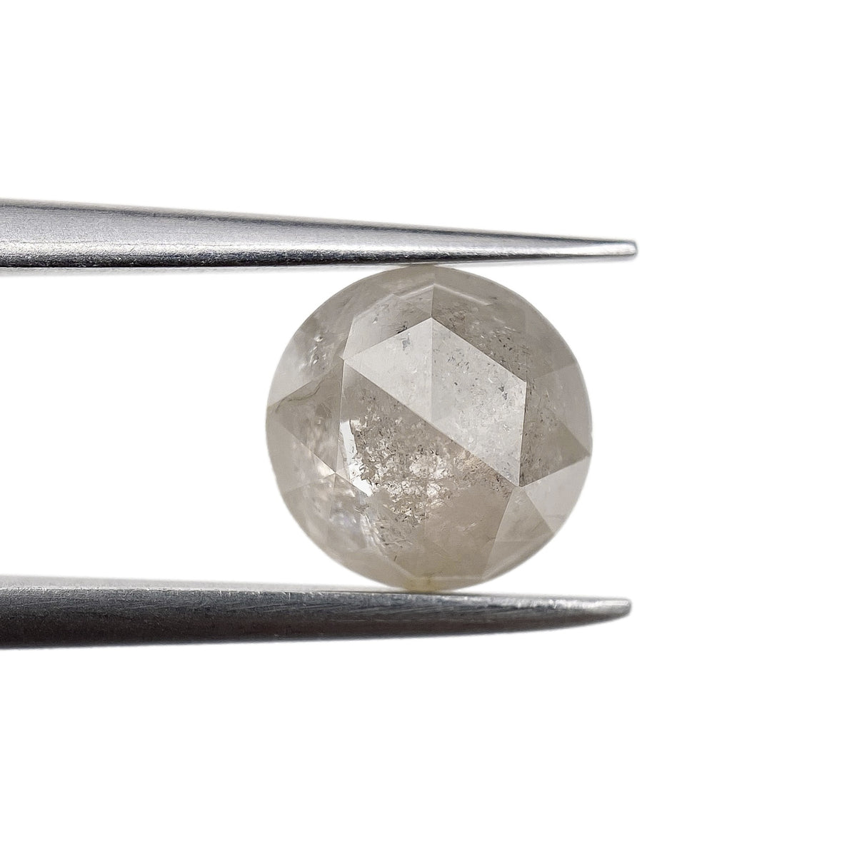 1.46ct | Salt & Pepper Round Shape Brilliant Cut Diamond - Modern Rustic Diamond