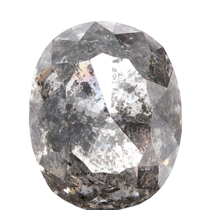 2.51ct | Salt & Pepper Oval Shape Brilliant Cut Diamond