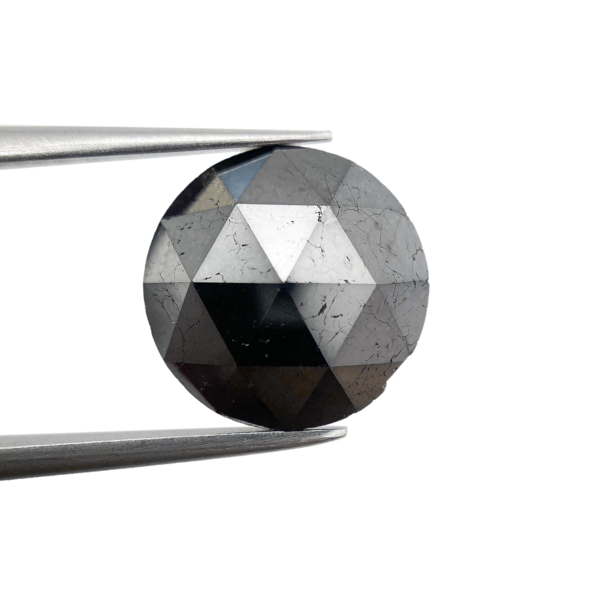 4.33ct | Black/ Round Shape Rose Cut Diamond-Modern Rustic Diamond