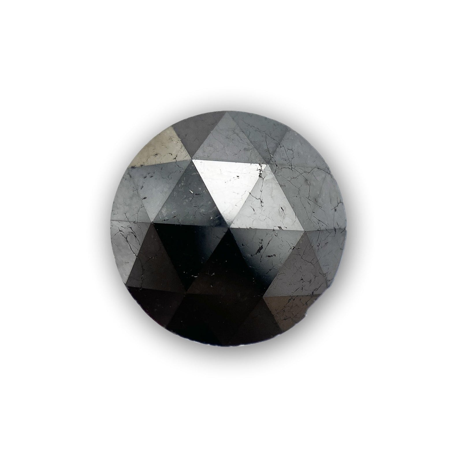 4.33ct | Black/ Round Shape Rose Cut Diamond-Modern Rustic Diamond
