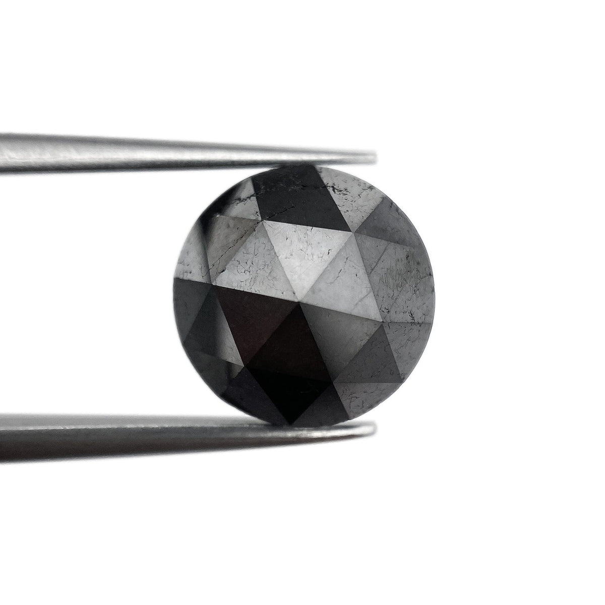 4.55ct | Black/ Round Shape Rose Cut Diamond-Modern Rustic Diamond