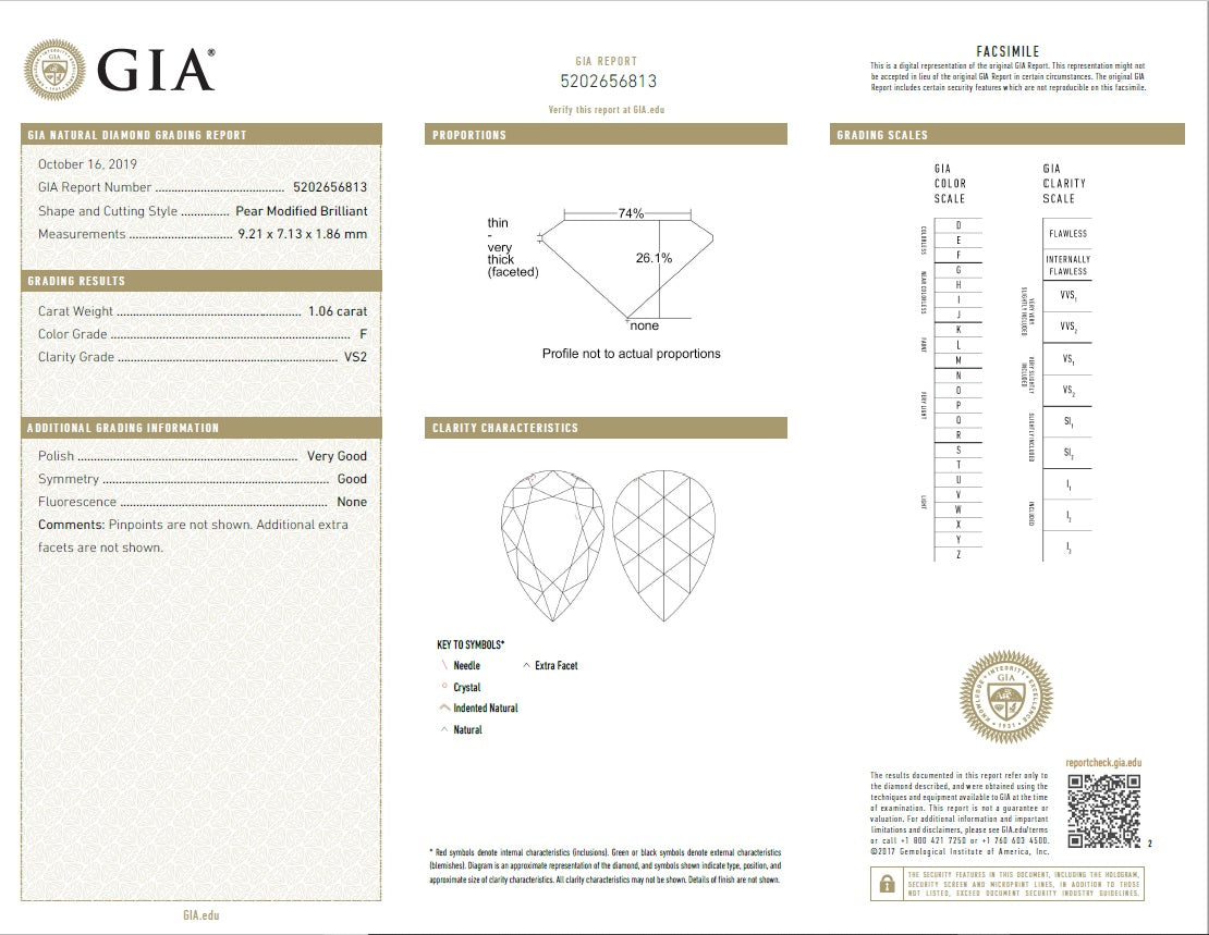 1.06ct | F/VS2 Pear Shape Rose Cut Diamond (GIA) - Modern Rustic Diamond