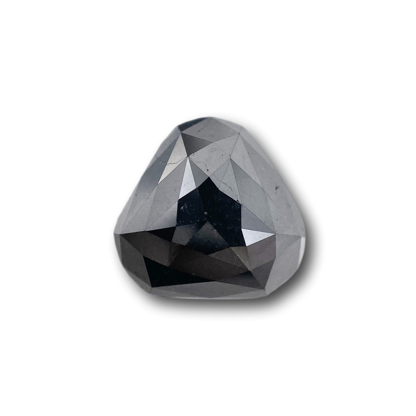 5.10ct | Black/ Triangular Shape Rose Cut Diamond-Modern Rustic Diamond