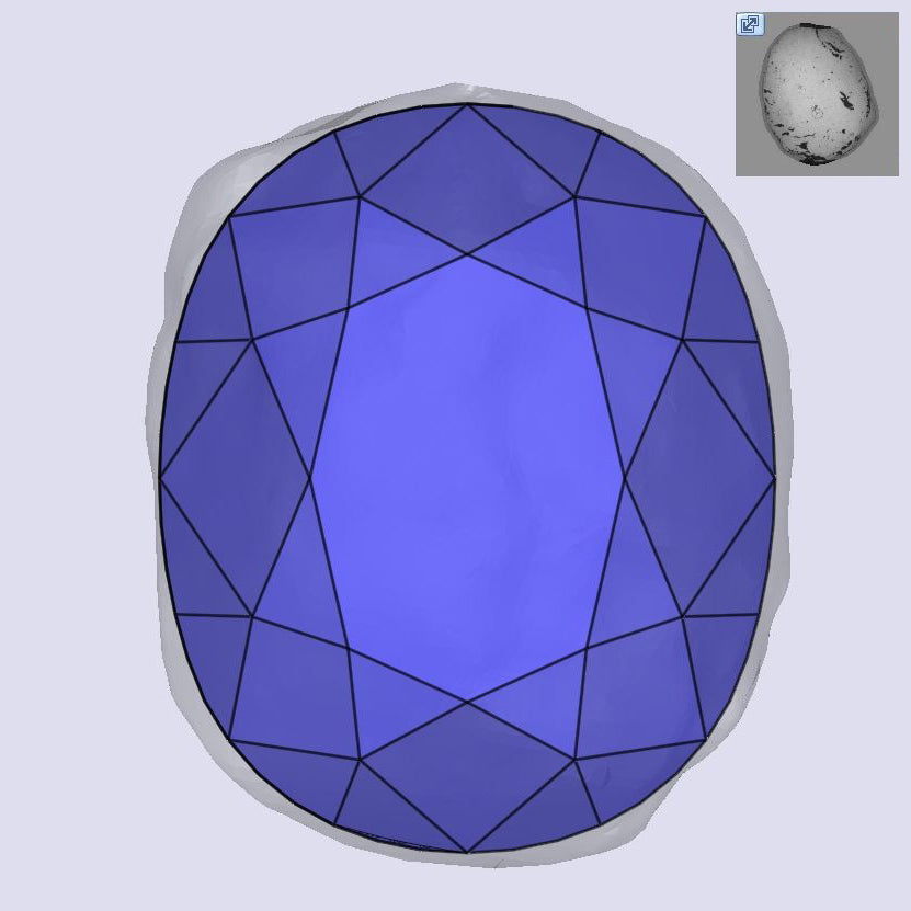 3.02ct | H/VVS1 Oval Shape Old Mine Cut Diamond (GIA) - Modern Rustic Diamond