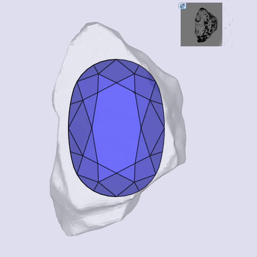 0.32ct | D/VVS Oval Shape Old Mine Cut Diamond - Modern Rustic Diamond