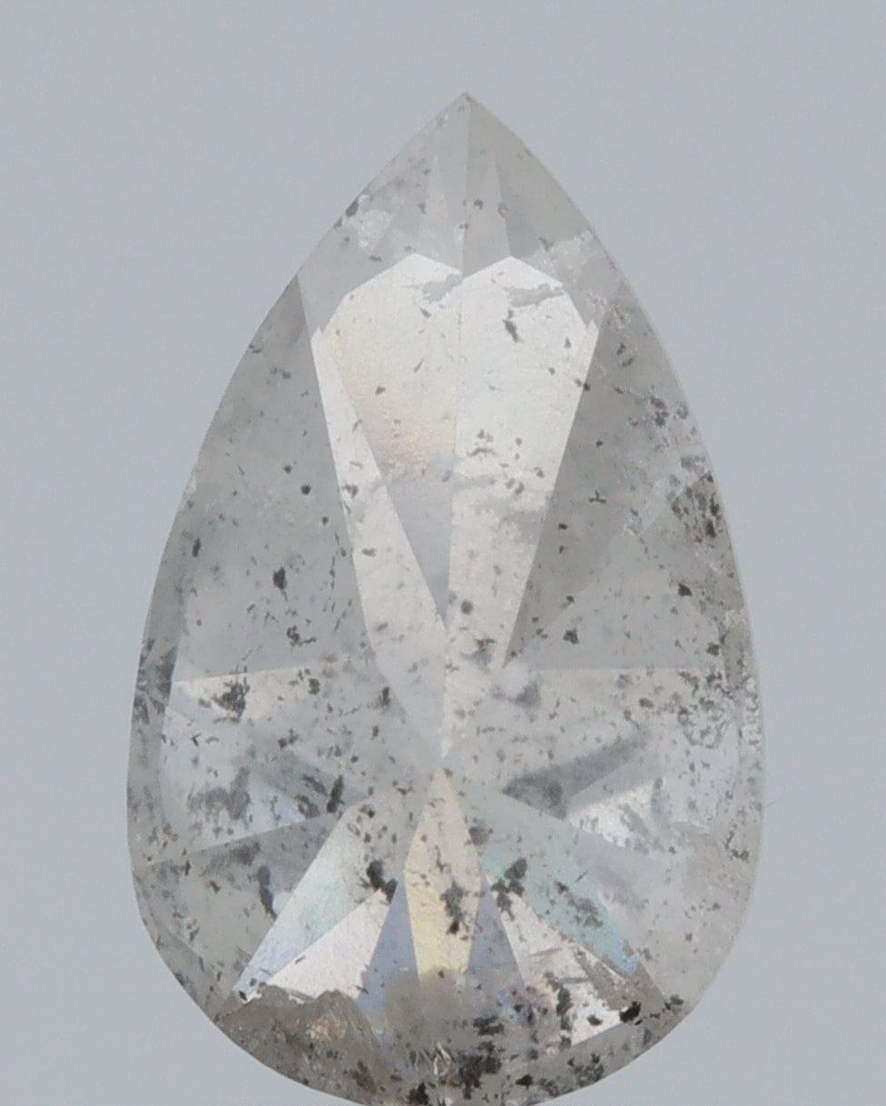 1.81ct | Salt &amp; Pepper Pear Shape Brilliant Cut Diamond - Modern Rustic Diamond