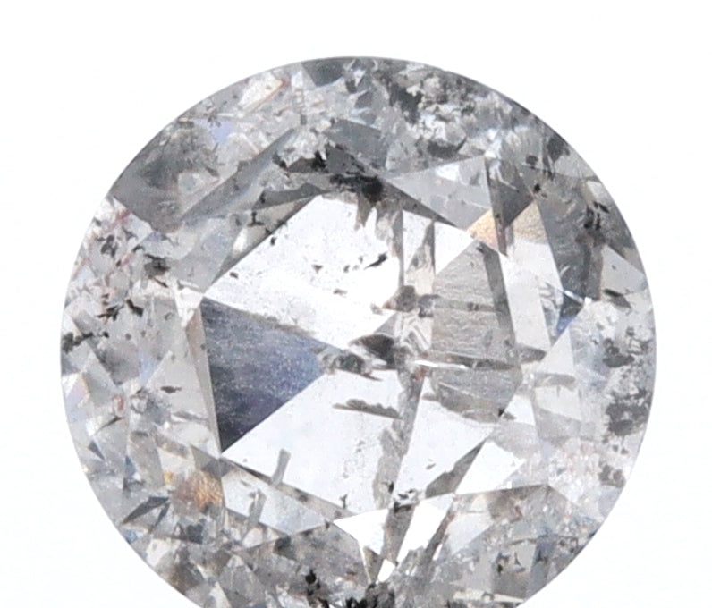 0.74ct | Salt & Pepper Round Shape Rose Cut Diamond - Modern Rustic Diamond