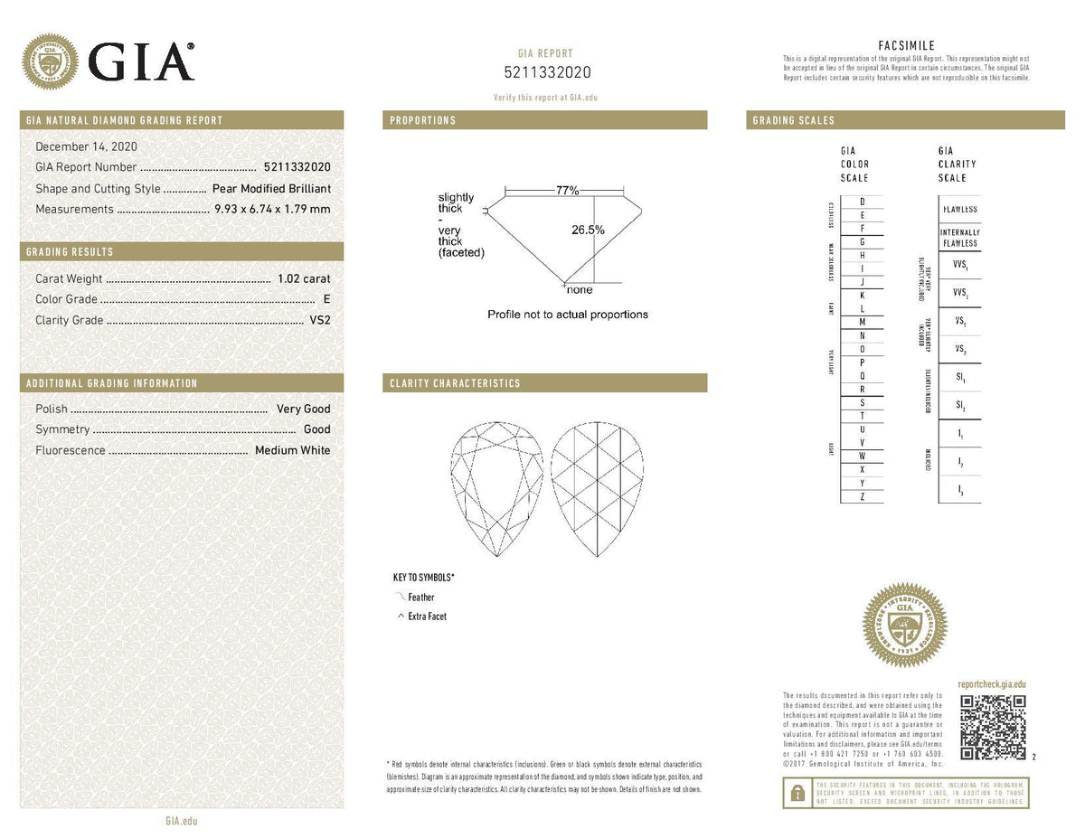 1.02ct | E/VS2 Pear Shape Rose Cut Diamond (GIA) - Modern Rustic Diamond