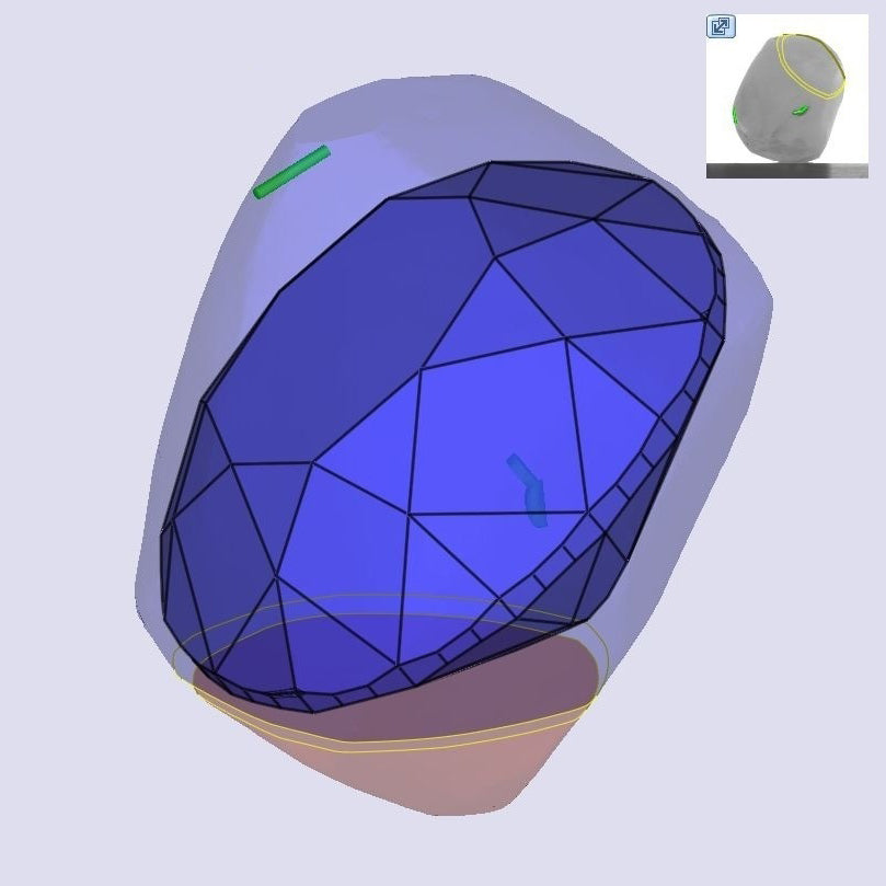 1.03ct | H/VS1 Oval Shape Old Mine Cut Diamond (GIA) - Modern Rustic Diamond