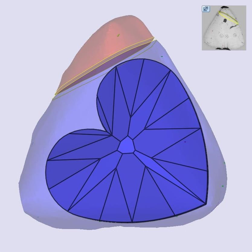 1.04ct | K/SI1 Heart Shape Old Mine Cut Diamond (IGI) - Modern Rustic Diamond