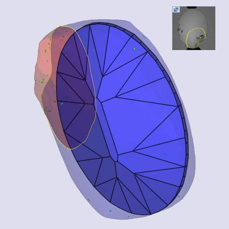 1.08ct | H/VVS1 Oval Shape Old Mine Cut Diamond (GIA) - Modern Rustic Diamond