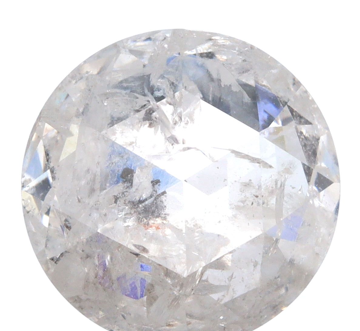 1.63ct | Salt &amp; Pepper Round Shape Brilliant Cut Diamond - Modern Rustic Diamond