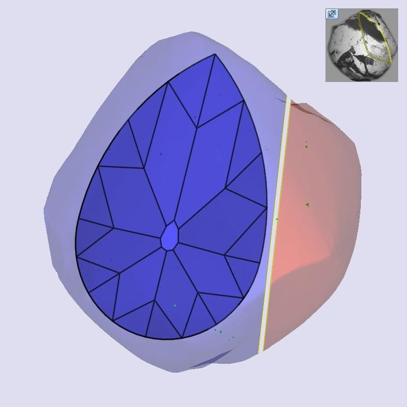1.24ct | Cognac VS1 Pear Shape Old Mine Cut Diamond (GIA) - Modern Rustic Diamond