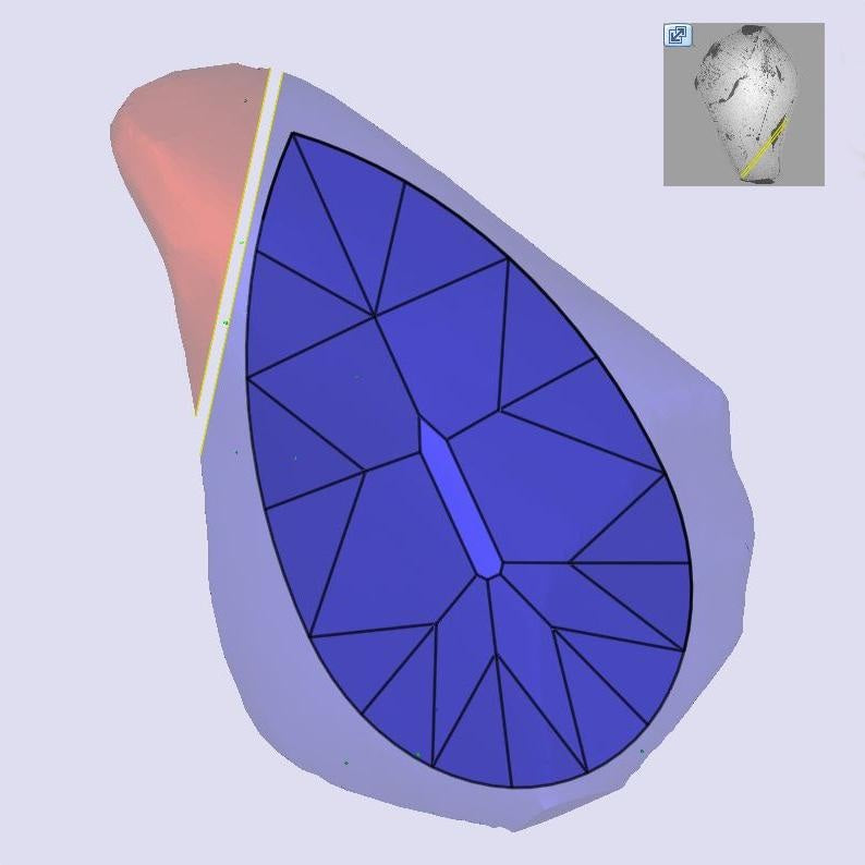 1.15ct | U-V/VVS2 Pear Shape Old Mine Cut Diamond (GIA) - Modern Rustic Diamond