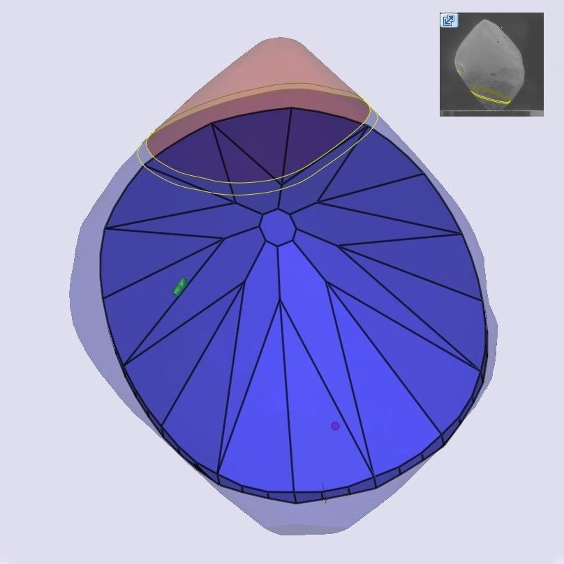 2.52ct | U-V/VS2 Oval Shape Old Mine Cut Diamond (GIA) - Modern Rustic Diamond